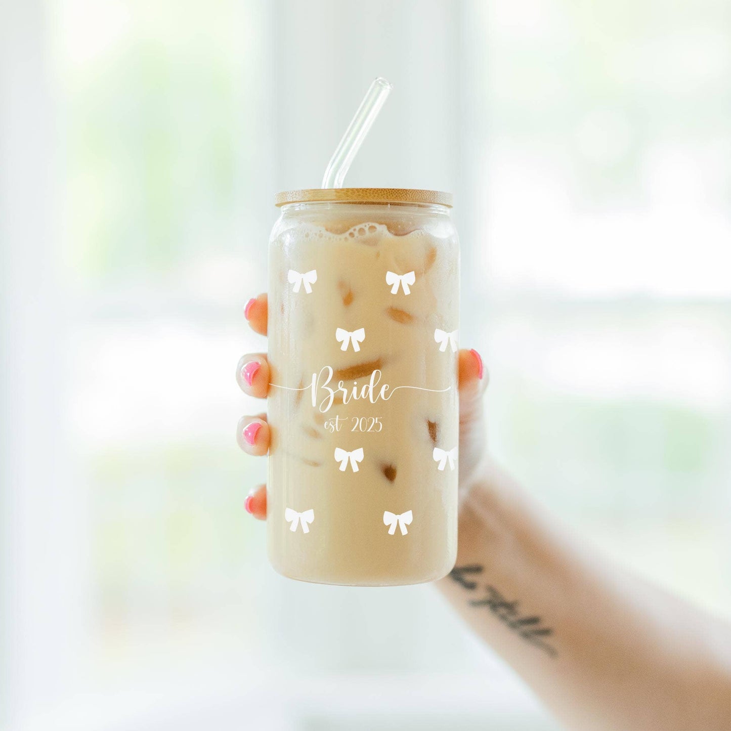 Cold Brew Glass, Bride Gift, Wedding Gifts, Coffee Glass