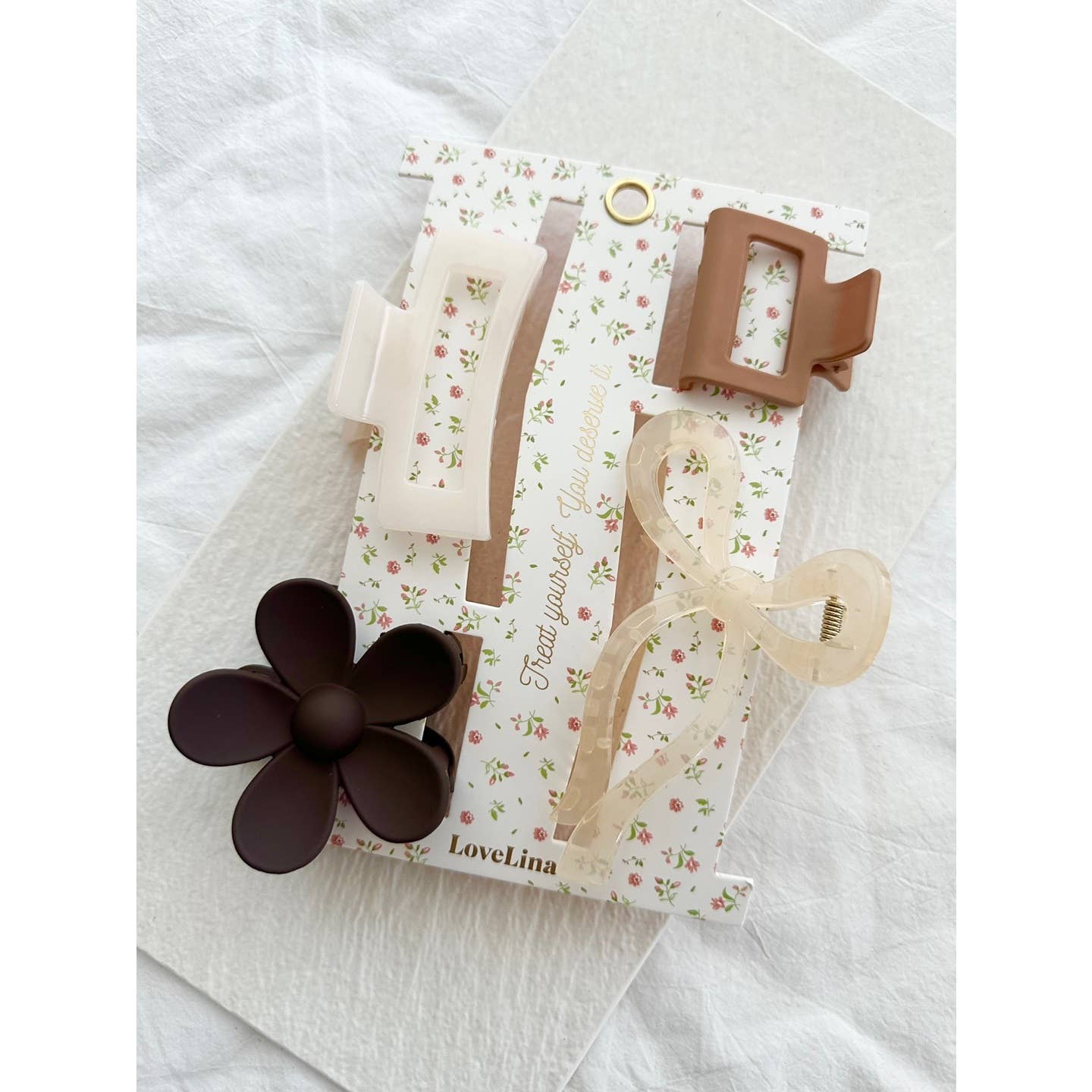 4-Pack Assorted Hair Claw Set - SEMI