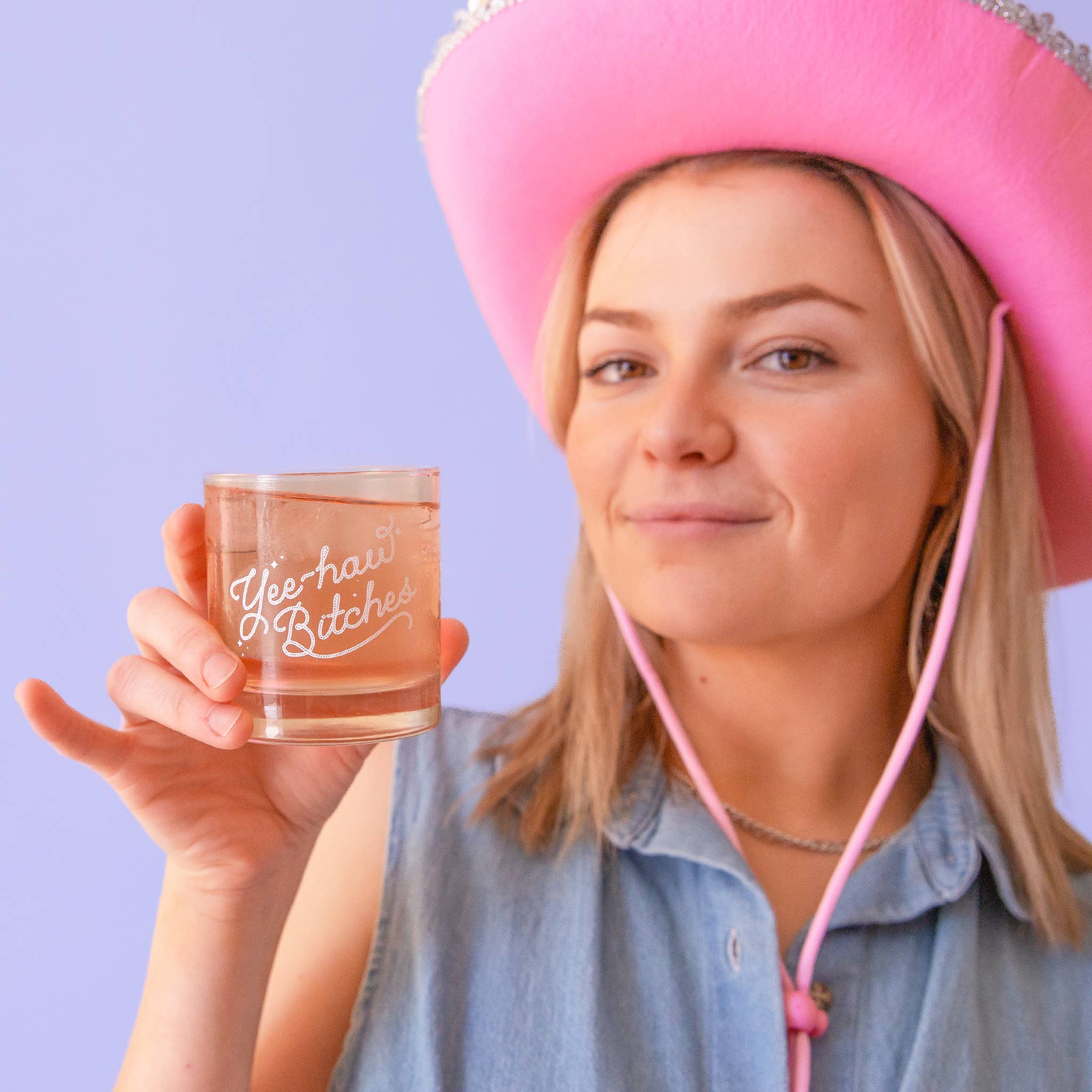 Yeehaw Bitches Rocks Glass - Thumbnail 4