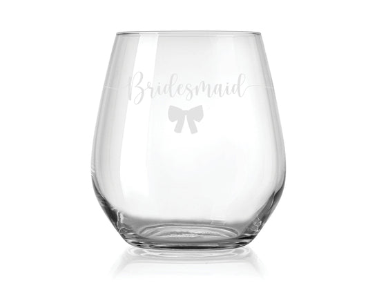 Bridesmaid Gift, Wine Glass, Wedding Gift, Bridal Party Gift