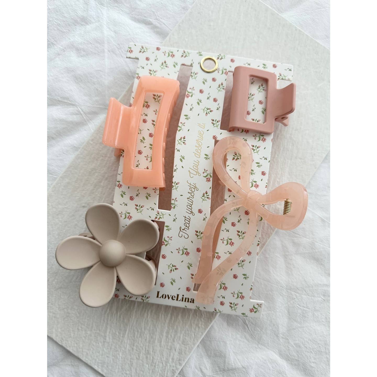 4-Pack Assorted Hair Claw Set - SEMI